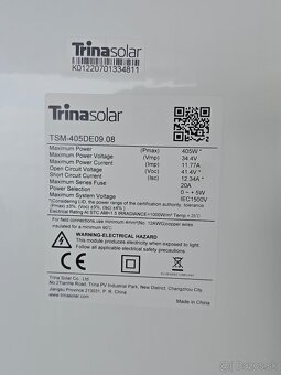 Fotovoltaicke panely Trinasolar 405w. - 2