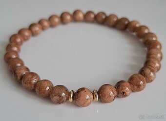 Náramok zo 6mm perzského chalcedonu - 2