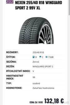 Zimné pneumatiky 225/45 r18 NEXEN - 2