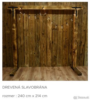 Drevená slavobrána na prenájom - 2