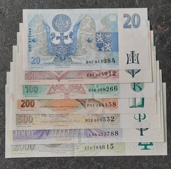 Sada bankoviek ČR, stav N (UNC) - 2