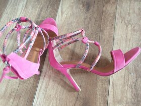 Ružové sandále na opätku - veľkosť 36 - 2