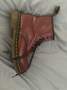 TOPÁNKY DR. MARTENS 1460 - CHERRY RED SMOOTH - 2