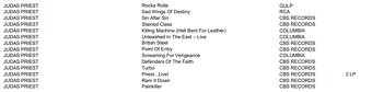 JUDAS PRIEST LP - 2