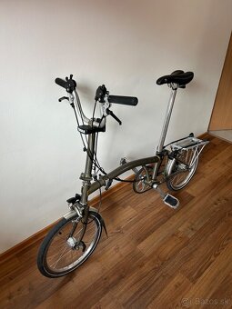 Skladací bicykel Brompton (5-rýchlostný, Raw Lacquer) - 2