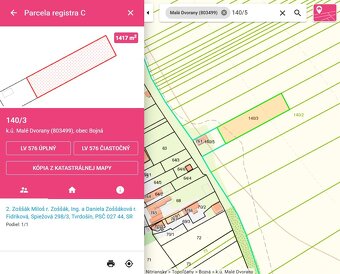 Pozemok Malé Dvorany – 2 017 m² – pripravený na stavbu - 2