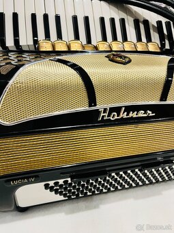 Predám akordeón Hohner Lucia IVP- 96 basový  - používaný v d - 2