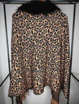 Dámske leopardie pončo - 2