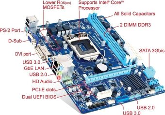 Intel i5-3330 + GIGABYTE H61M-USB3V LGA1155 + 8GB DDR3 RAM - 2