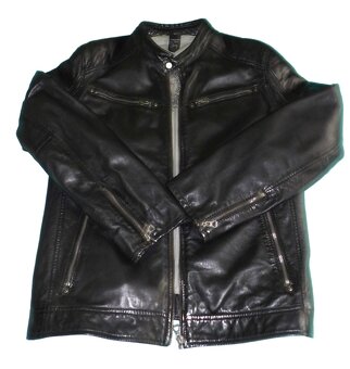 Černá kožená bunda - 3XL - 2