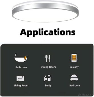 Horevo LED RGB stropné svietidlo 30 cm s Bluetooth reprodukt - 2