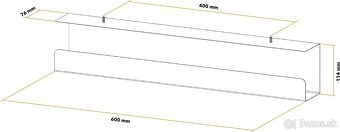 Organizér káblov horizontálny - biely - 2