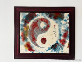 krasny velky obraz jin jang - 2