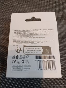 Xiaomi 67W adaptér +nabíjací kabel - 2