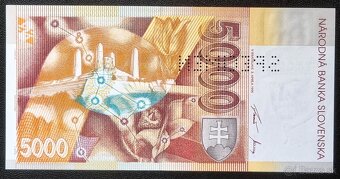 5000 Sk 1995 séria H , bankový vzor , mimoriadne vzácna UNC - 2