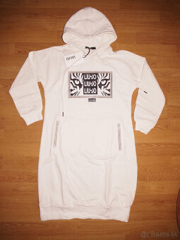 Liu jo dámske mikinové šaty biele - 2