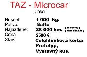 Predám TAZ - Microcar - 2