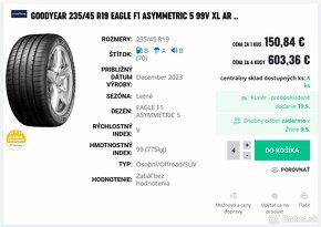 Nové pneu GOODYEAR 235/45 R19 EAGLE F1 - 2