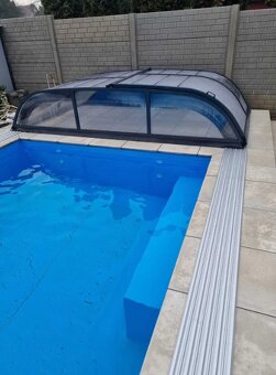 Zastrešenie bazéna, bazénu, 370 x 850x80 cm - SYSTEM COVERS - 2