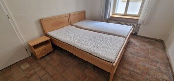 2x posteľ buk, masív 200cmx90cm - 2