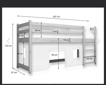 Detská vysoka posteľ - 2