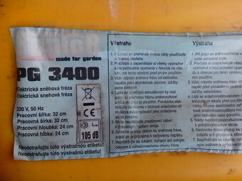 Snežná fréza Raptor PG 3400 - 2