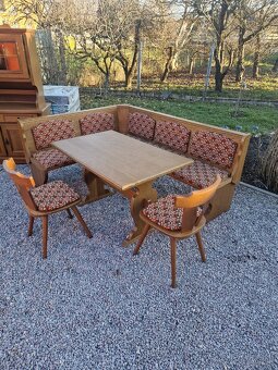 Rohová lavica, jedálenský set - 2