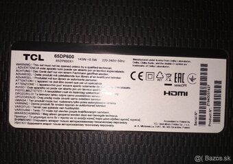 Rozpredám TV TCL 65DP600 - 2