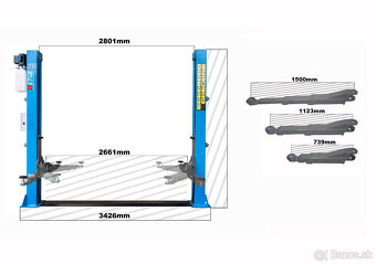 Nový Dvojstĺpový Automatický Zdvihák SAE30 4T 4000KG - 2
