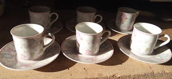 Šálky na espresso pre 6 osôb porcelana SABINA - 2