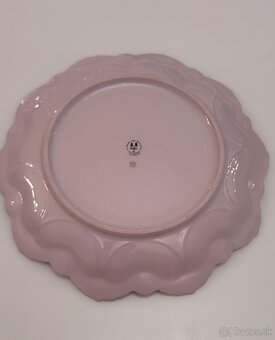 Růžový porcelán, dezertní talíř, Chodov - 2