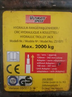 Hydraulický zdvihák - 2
