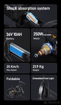 🚴♂️ Predám nový elektrický bicykel DYU A16 - 2
