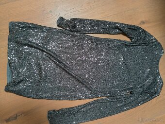 šaty trblietavé , veľkosť 146/152, h&m - 2