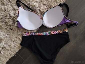 Dvojdielne plavky L, XL multi + čierna - 2