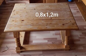 Predám masívny stôl vo vidieckom chalupárskom štýle - 2