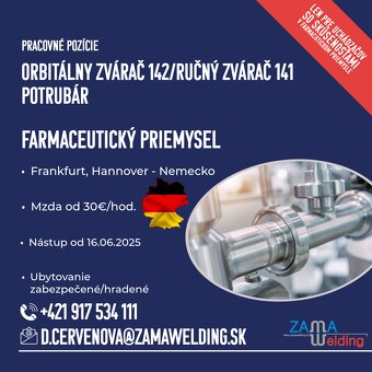 Zvárač 141/142, Potrubár – Projekty v EÚ, mzda od 30 €/hod - 2