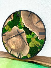 Machové hodiny s orechovým drevom 60cm Orechové hodiny - 2