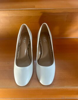 Biele (svadobne) topanky na podpätku 38 - 2