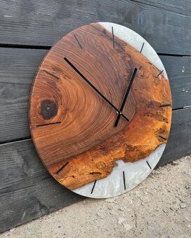 Epoxidové hodiny white pearl 50cm - 2