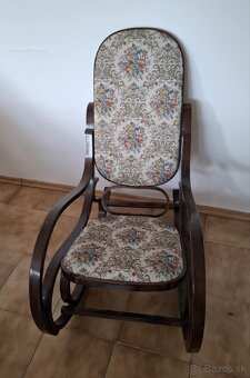 Retro hojdacie drevené kreslo - 2