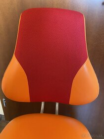 Detská kancelárska stolička nastaviteľná oranžová - 2