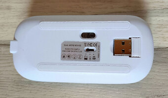 Bezdrôtová nabíjateľná bluetooth myš - mentolová - 2