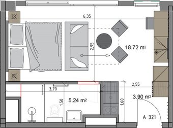 Investičný apartmán, 27,86 ㎡, Tbilisi - 2