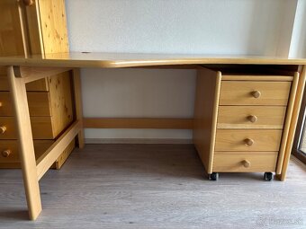 Písací stôl z masívneho bukového dreva - 2