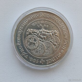 Strieborná minca 500 Sk - Toliar - Guldiner 1499 -1999 - 2