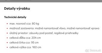 Vyvýšena posteĺ 90/200 - 2