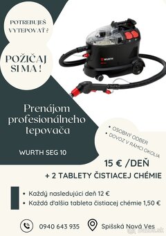 Tepovacie služby, prenájom tepovača - 2