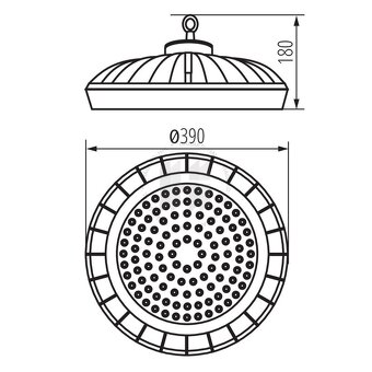 Stropné priemyselné svietidlo 200W 28000lm 4000K - 2