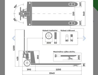 Predáme paletový vozík na 2300kg - 2
